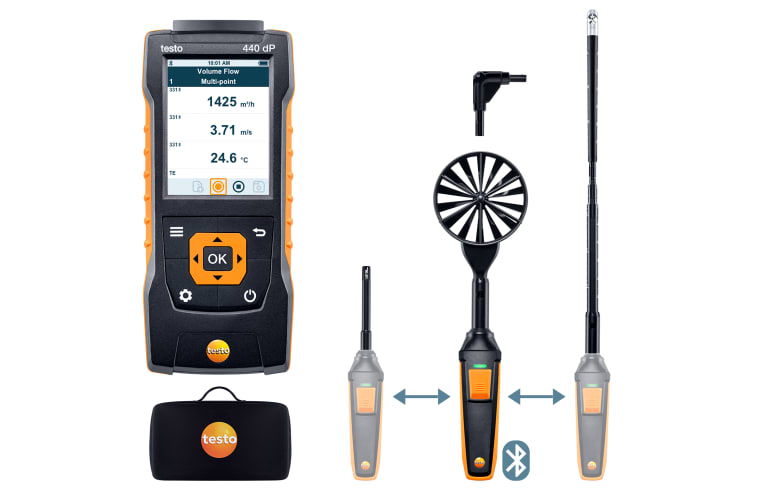 testo&nbsp;440 Delta P Air Flow ComboKit 2 with Bluetooth&reg;